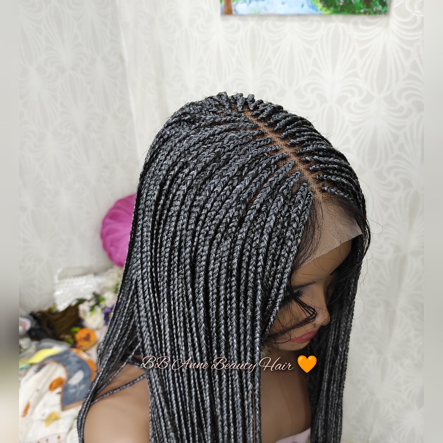 Microtresses 24" | Fermeture | Sel et poivre | Gris | Prêt à expédier
