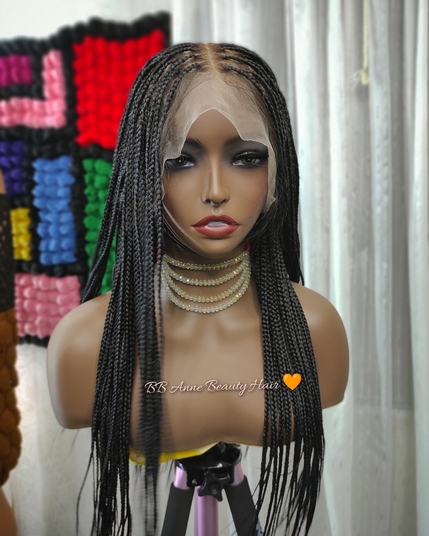 TRANÇAS PEQUENAS SEM NÓS DE 20" | Renda Completa | 20 polegadas | Pronto para envio