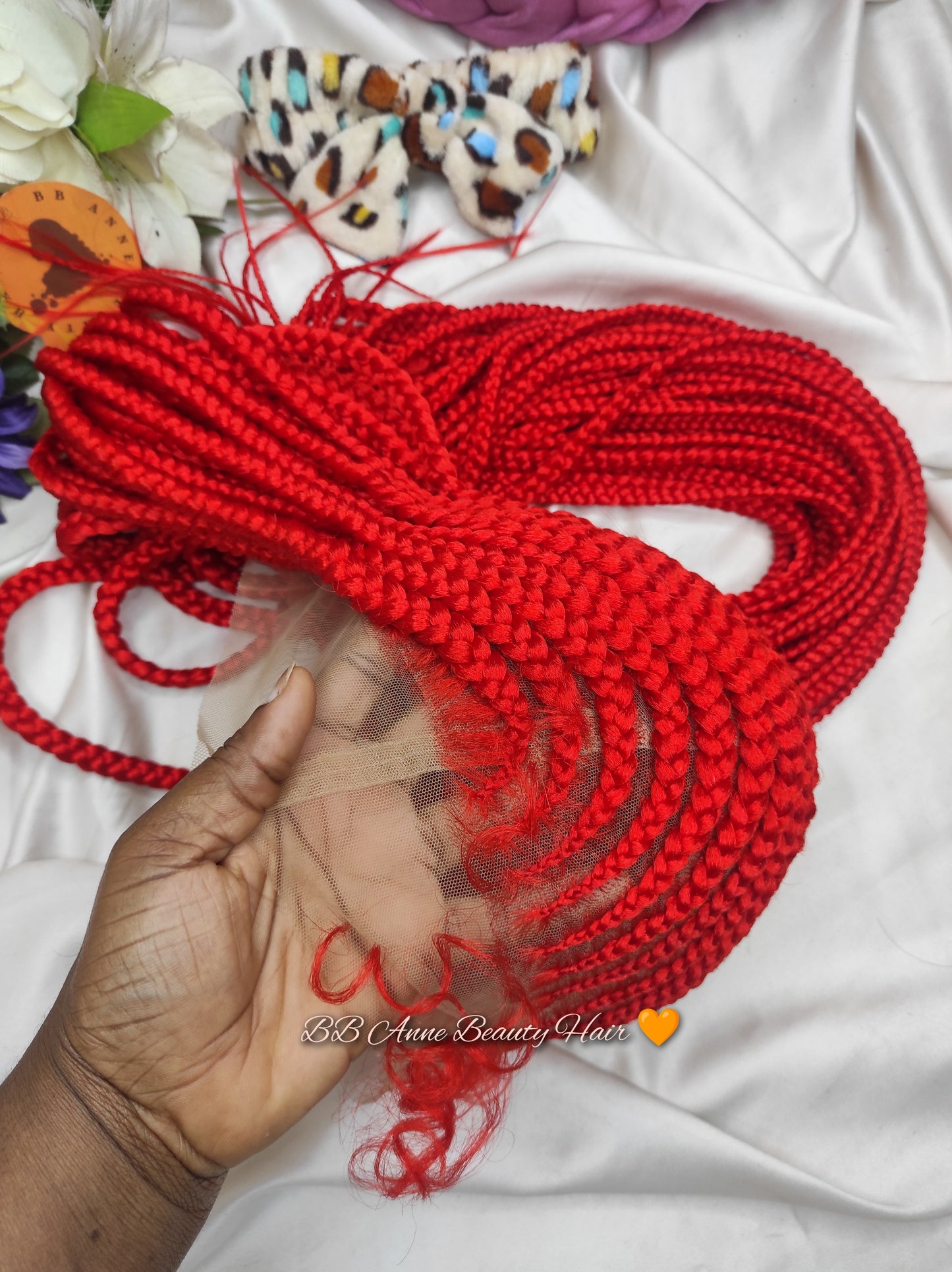 TRESSES ARRIÈRE + Motif cœur | Dentelle intégrale | Racines colorées