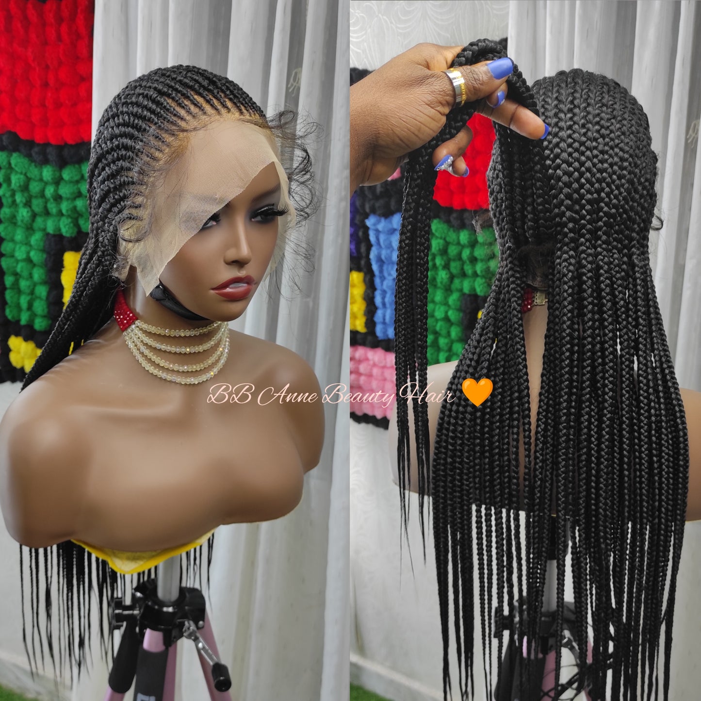 ALL STRAIGHT BACK BRAIDS | Full Lace Unit