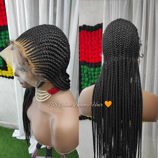 ALL STRAIGHT BACK BRAIDS | Full Lace Unit