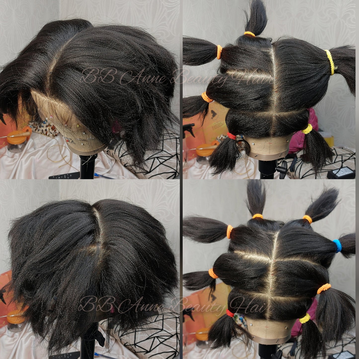 Synthetic Fibre Full Lace Wig For BRAIDERS