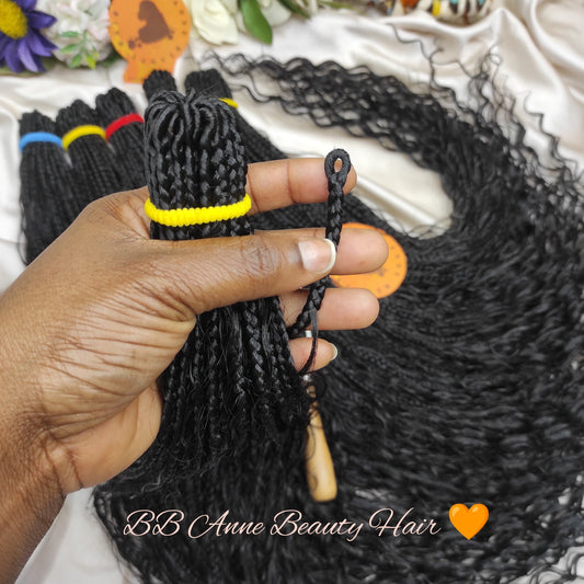1X BOHO-GODDESS BRAIDS || Light Volume Human Hair Deep Wave Curls || Crochet