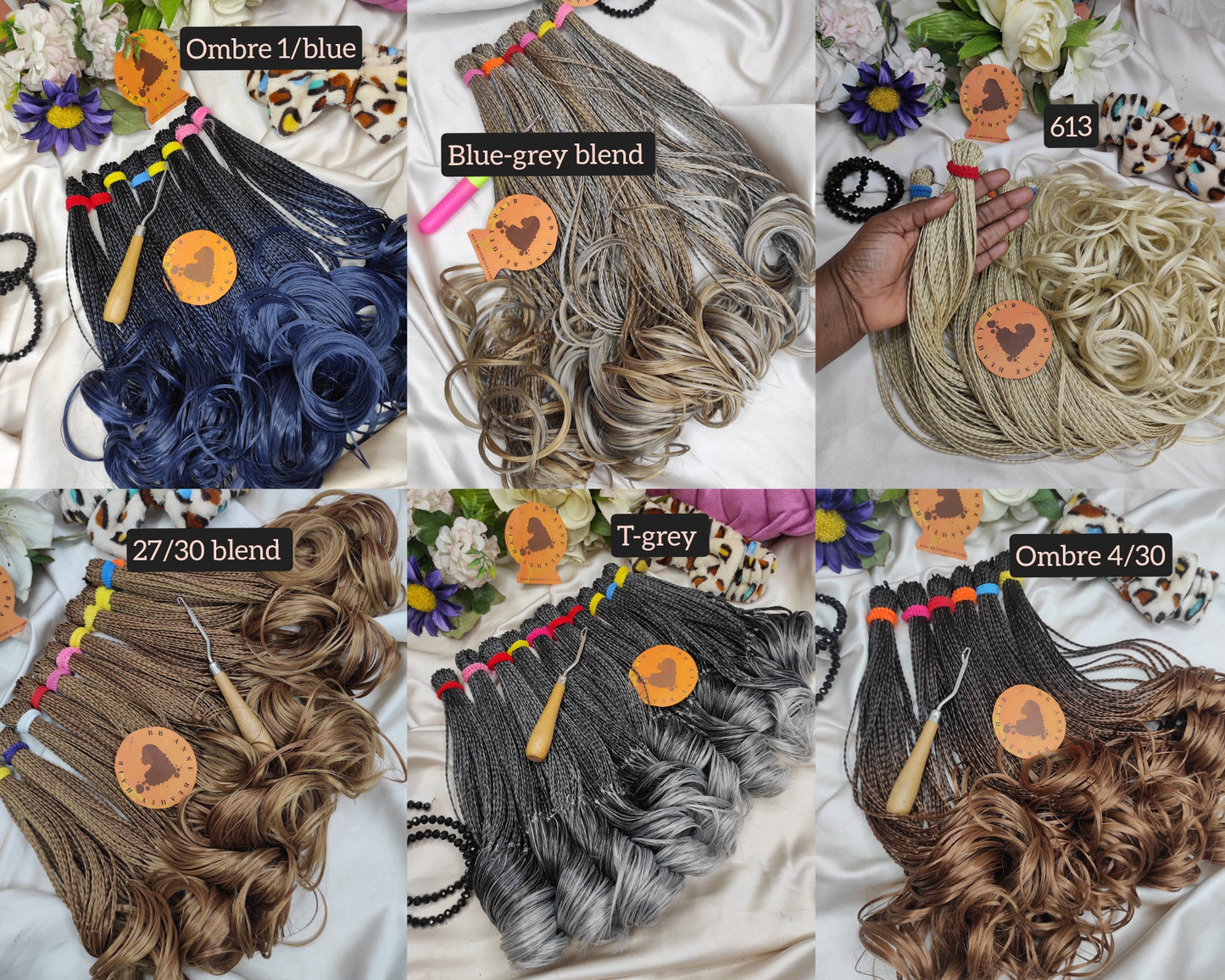 BOHO FRENCH CURL Braided Sew-in Bundle || Braids on tracks/ wefts