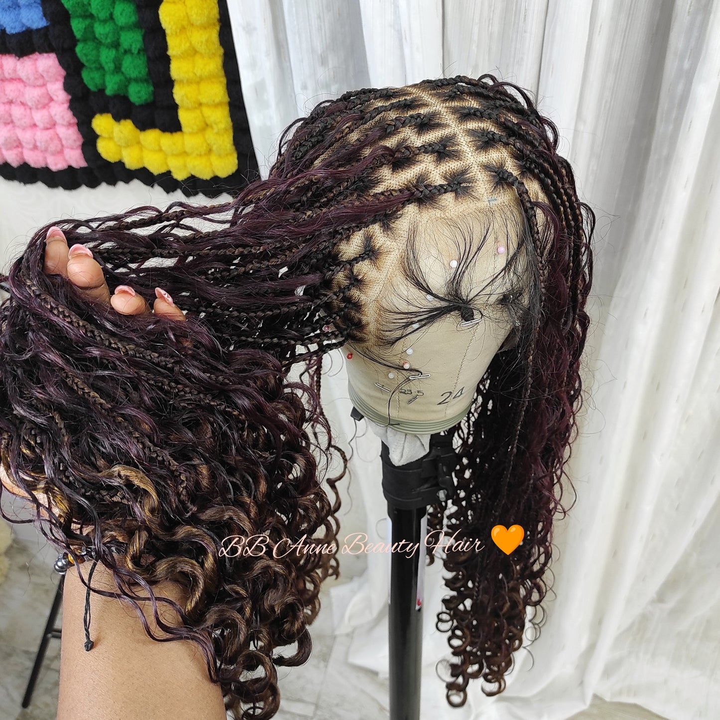 Trança frontal estilo boho cacheado | Cachos de cabelo humano | Comprimentos de 25 a 60 cm