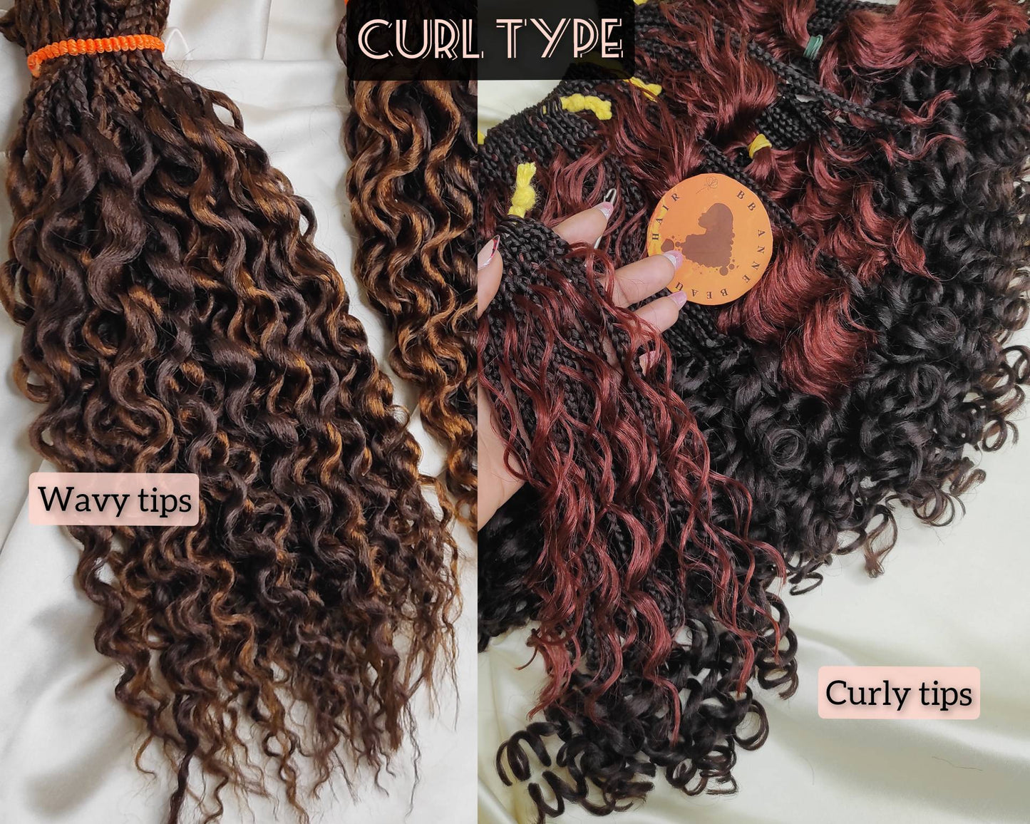 Tranças Boho Cachos - (Tranças em formato de ilha com pontas enroladas) || Cachos sintéticos || Tranças de crochê