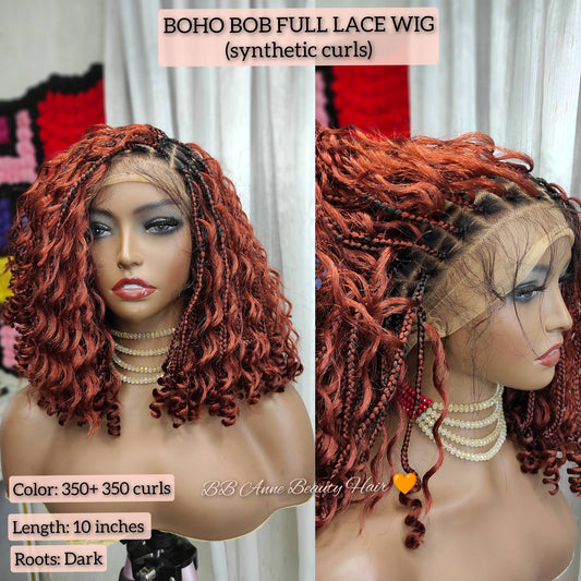 BOHO BOB FULL LACE WIG | Synthetic curls