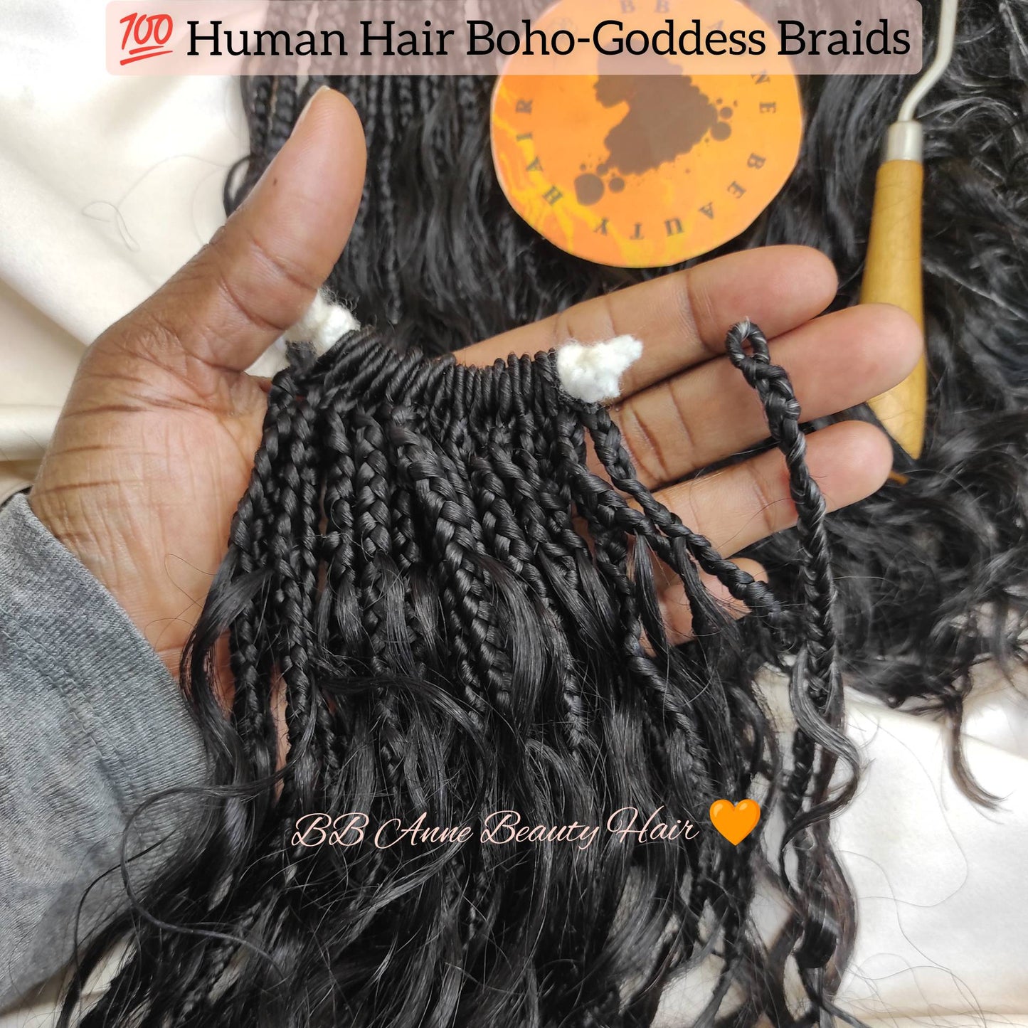 100% HUMAN HAIR BOHO-GODDESS Braids 3X ||Extra Volume || Crochet Braids