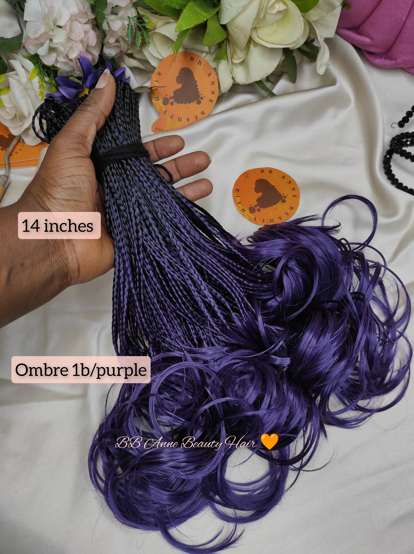 BOHO FRENCH CURL Braided Sew-in Bundle || Braids on tracks/ wefts