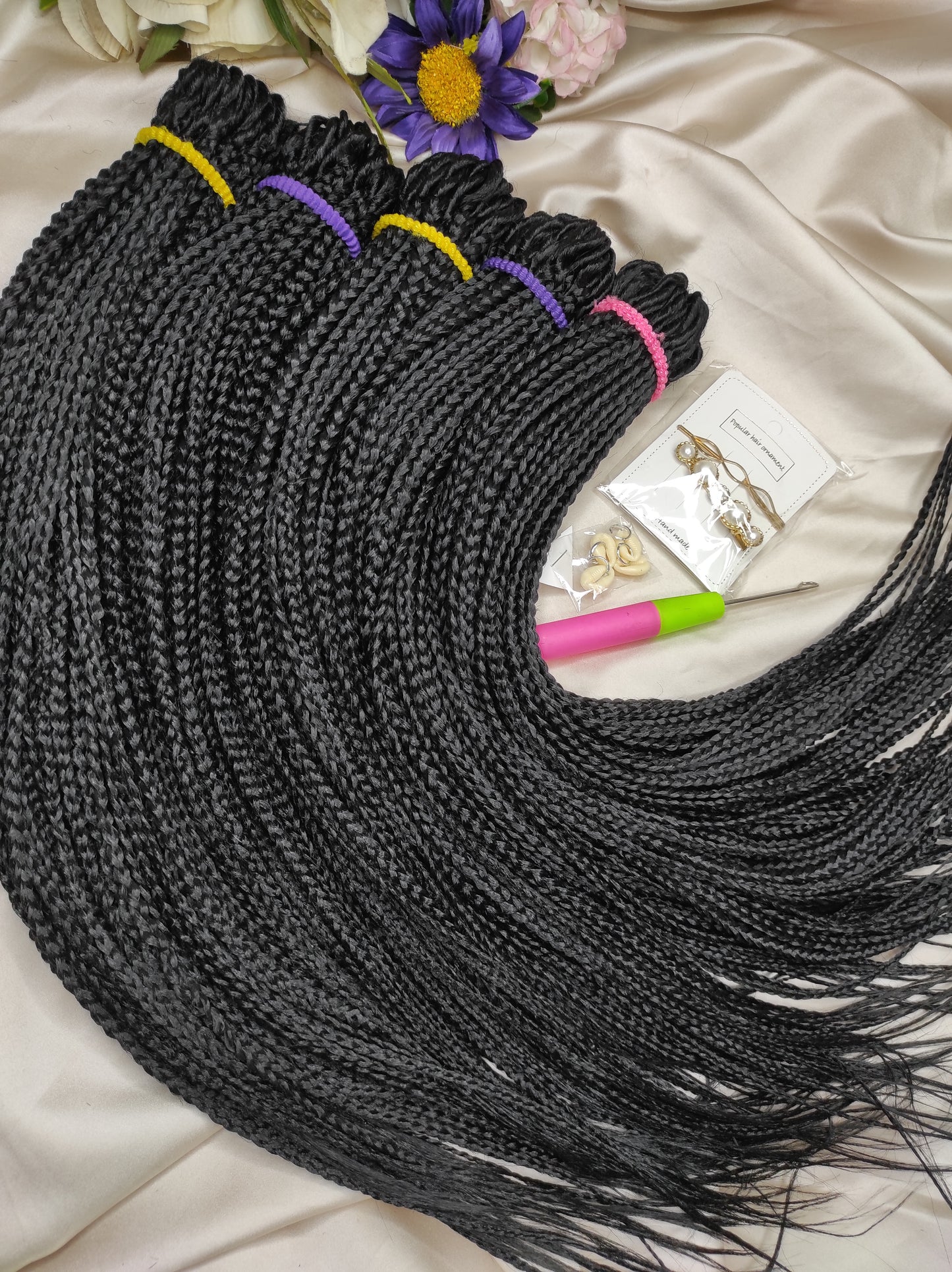 Tranças Box Braids || Tranças de Crochê Retas e Elegantes - Pequenas e Médias