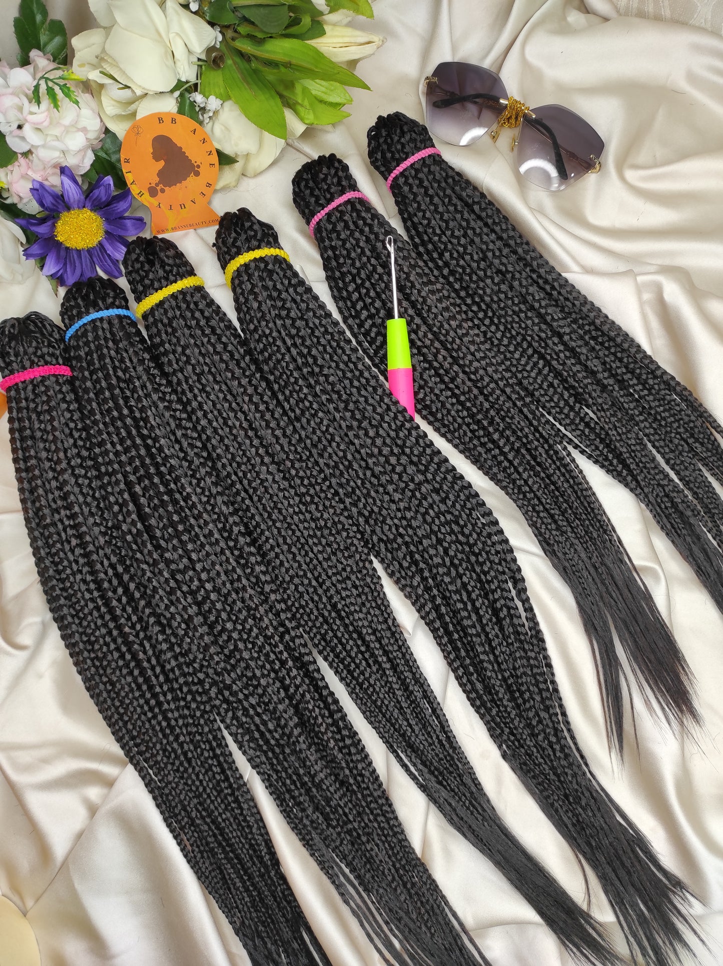 Tranças Box Braids || Tranças de Crochê Retas e Elegantes - Pequenas e Médias