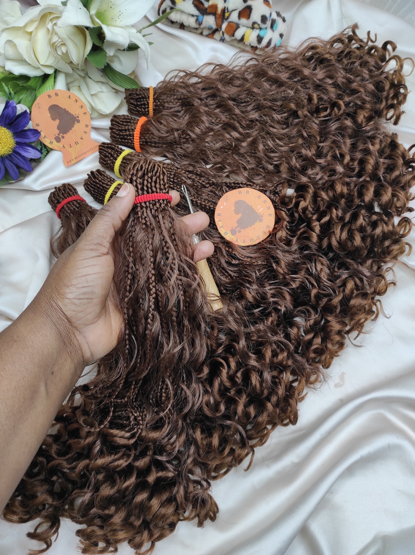 CURLY BOHO Braids|| Human Hair Curls || Crochet Braids