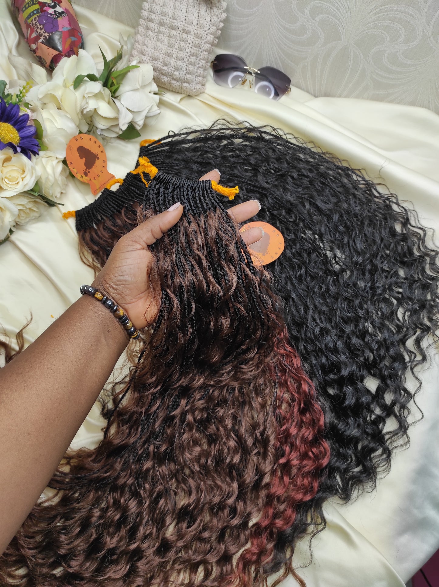 Tranças BOHO-GODDESS - (Tranças em forma de ilha) || Cachos sintéticos || Tranças de crochê