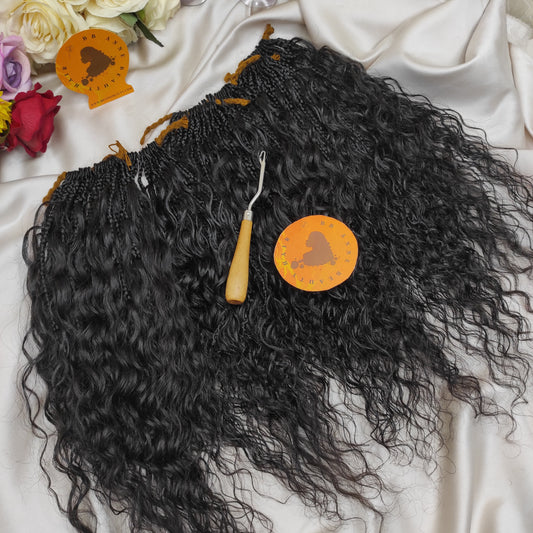 Tranças BOHO-GODDESS com volume extra || Cachos de cabelo humano || Tranças de crochê