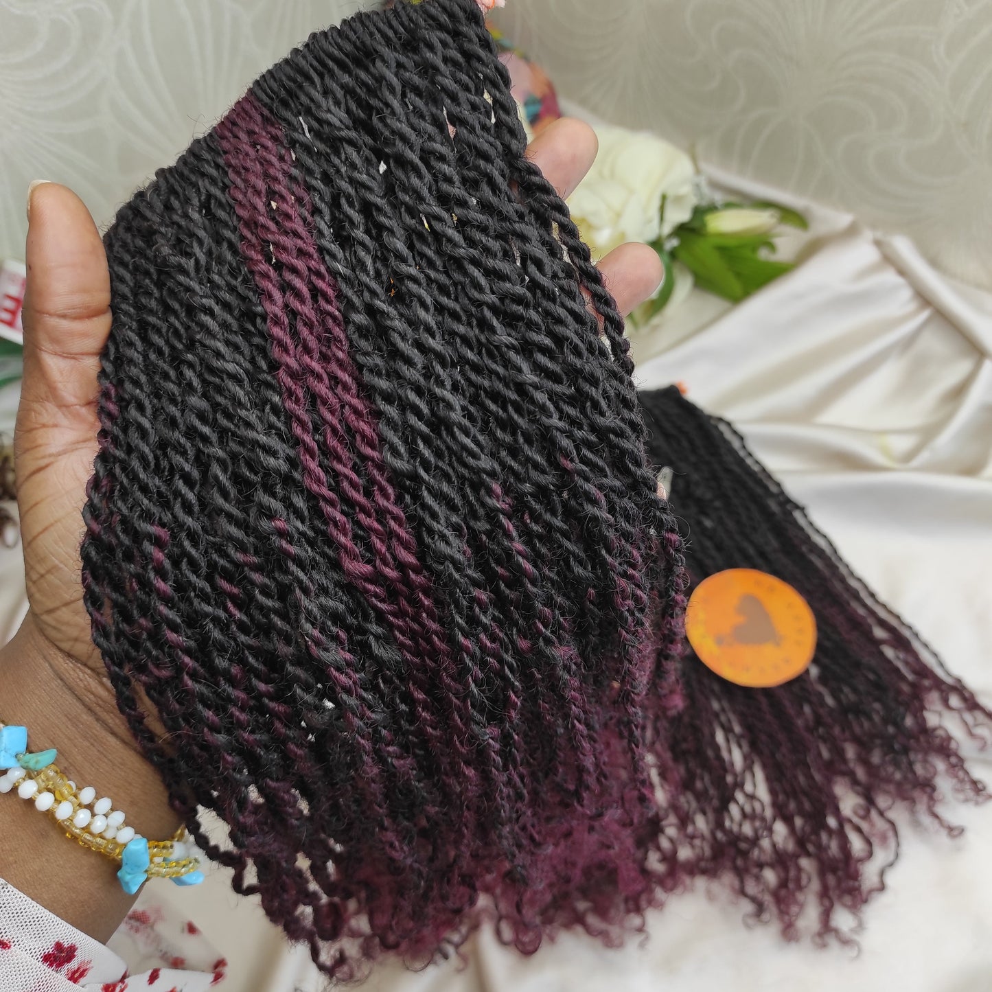 Afro Kinky crochet hair bundles in different lengths and natural black color