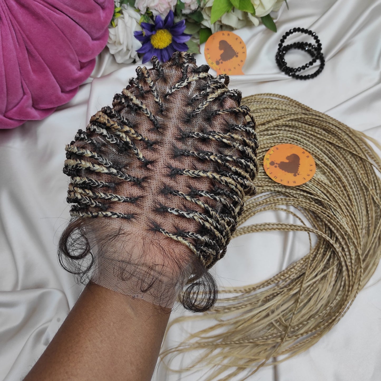 7x7" Closure JADA BONE STRAIGHT WIG | BLONDE MIX |30 inches