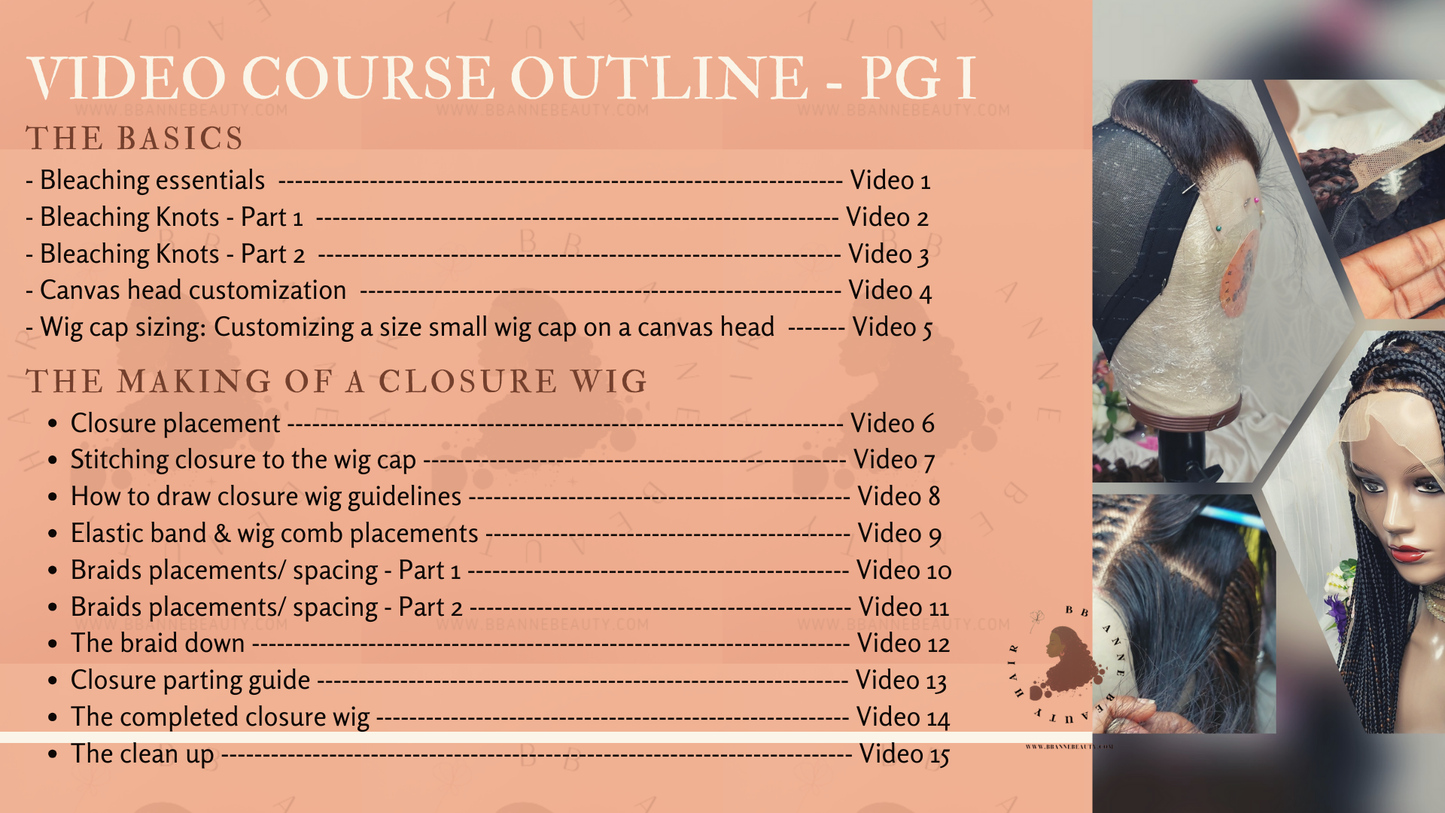 “Essential tools and materials for making braided wigs at home from online training course”