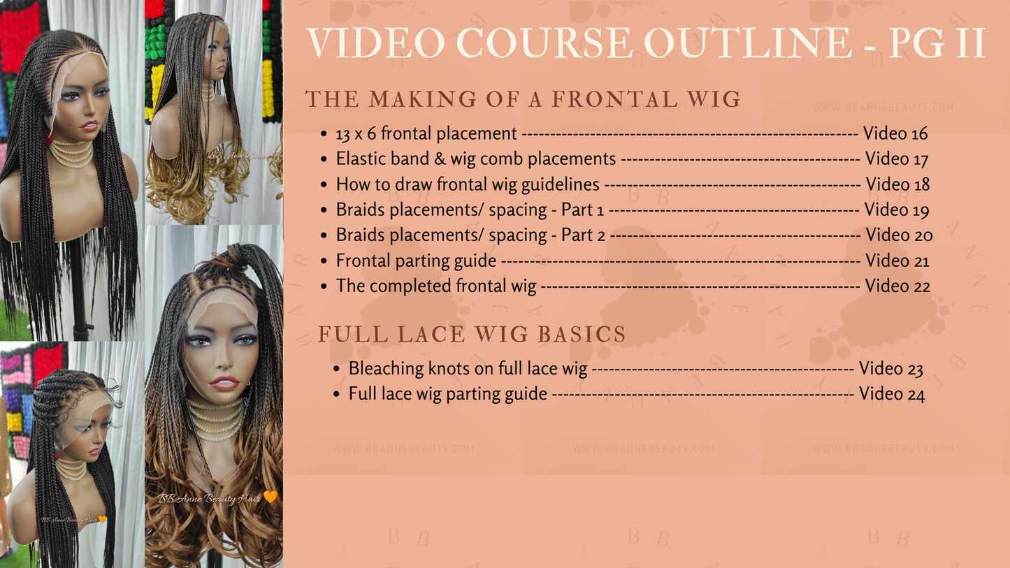 “Instructor demonstrating professional braided wig making techniques in online course”