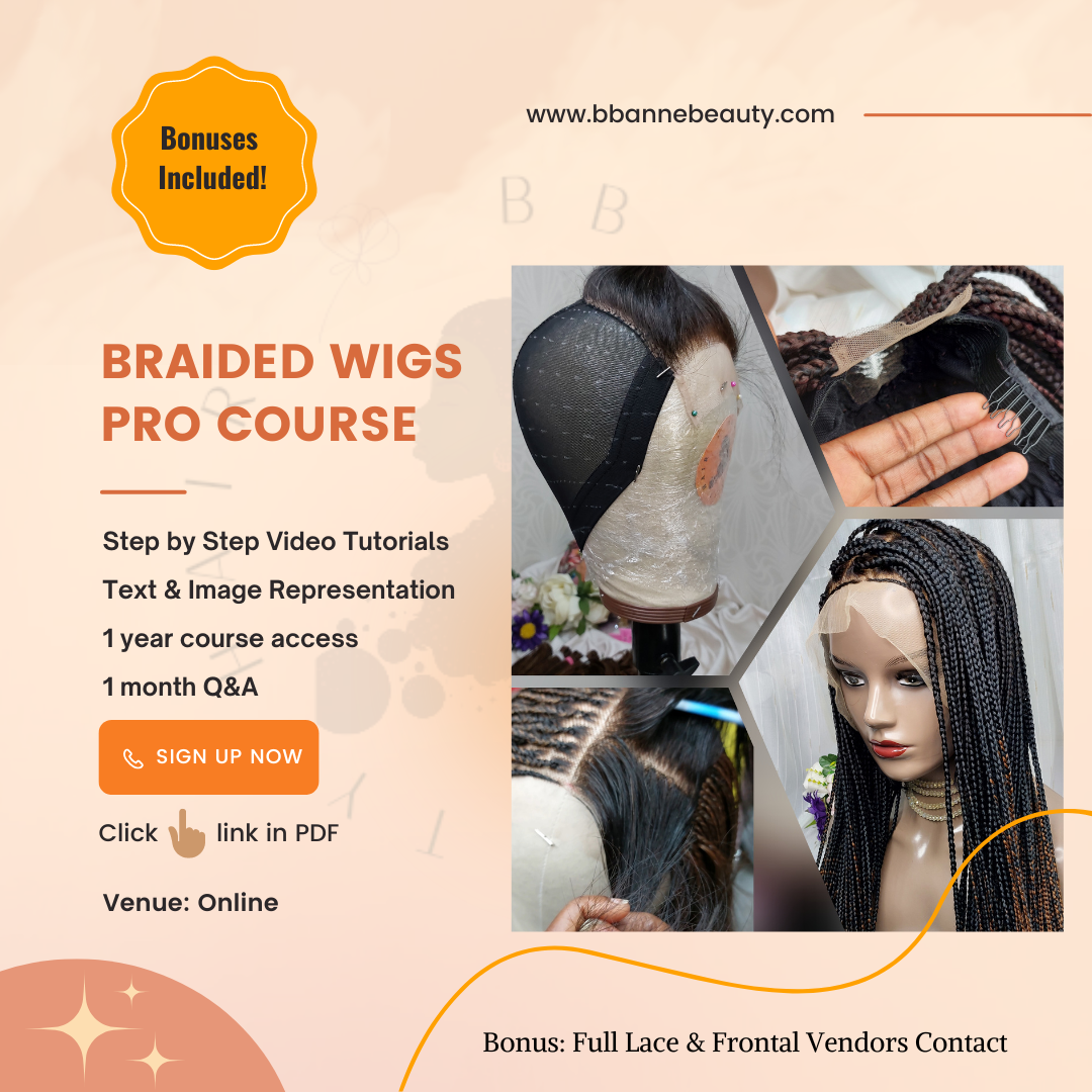 “Braided Wigs Pro Course online – step-by-step wig making training with 24 video tutorials”