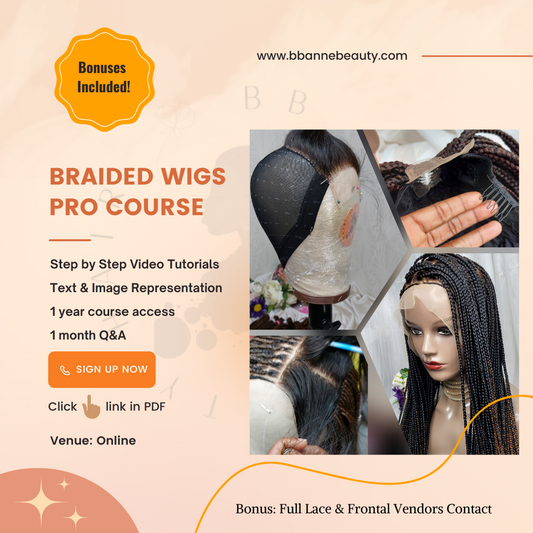 “Braided Wigs Pro Course online – step-by-step wig making training with 24 video tutorials”