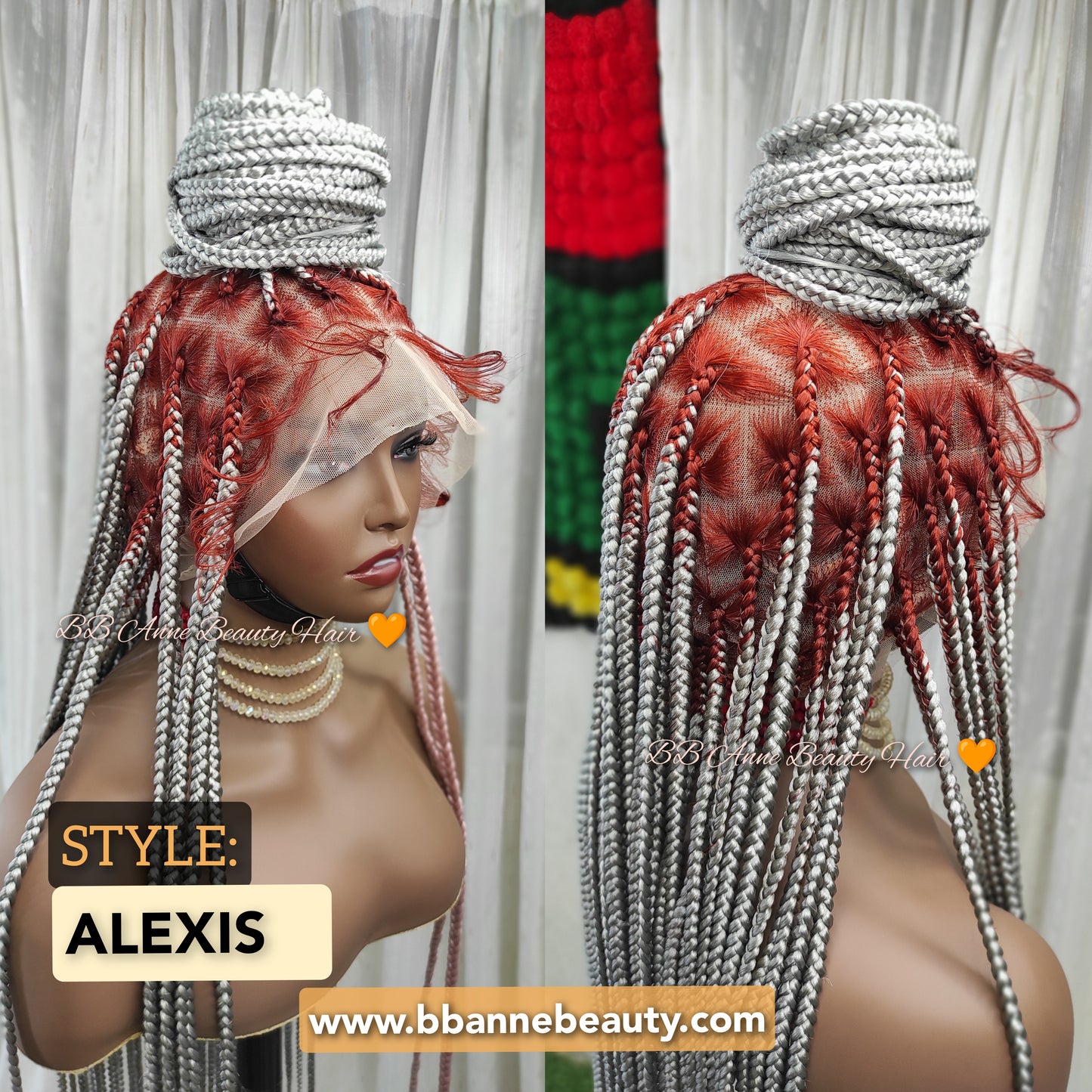 ALEXIS | Medium Knotless | Colored Roots | FULL LACE UNIT