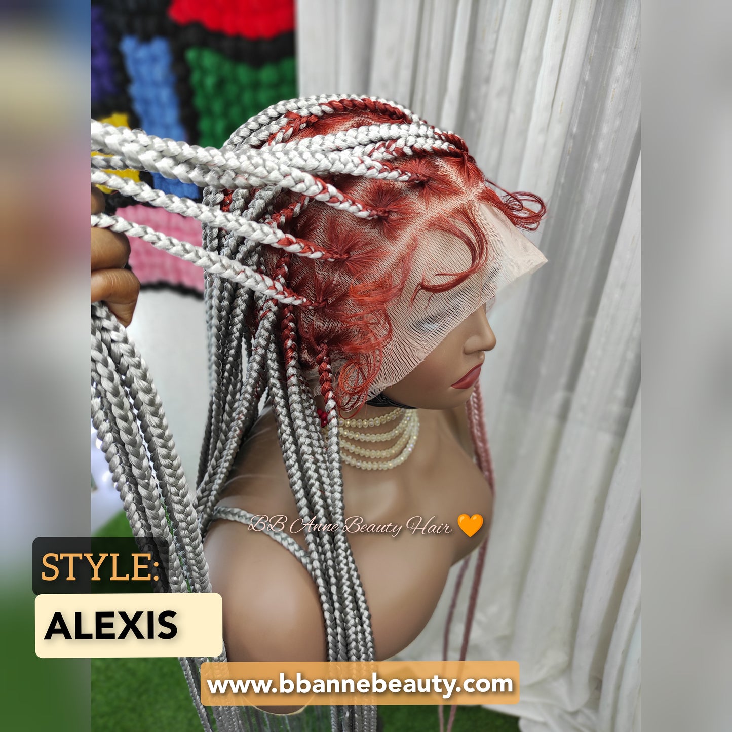 ALEXIS | Medium Knotless | Colored Roots | FULL LACE UNIT