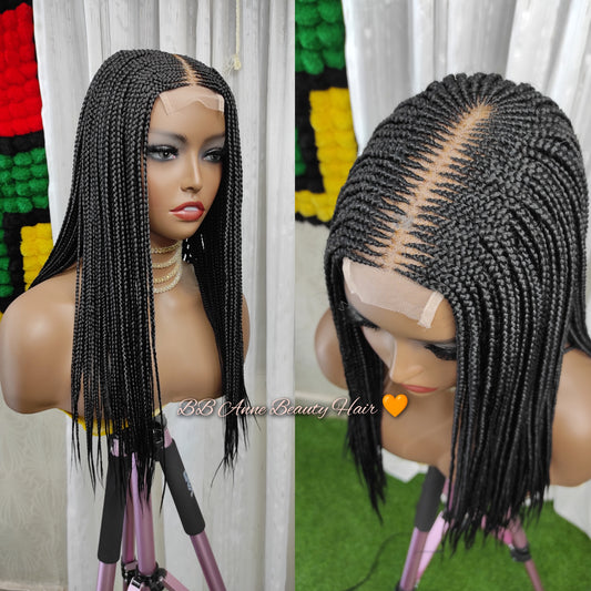 CENTER PART CORNROW WIG | Closure Unit