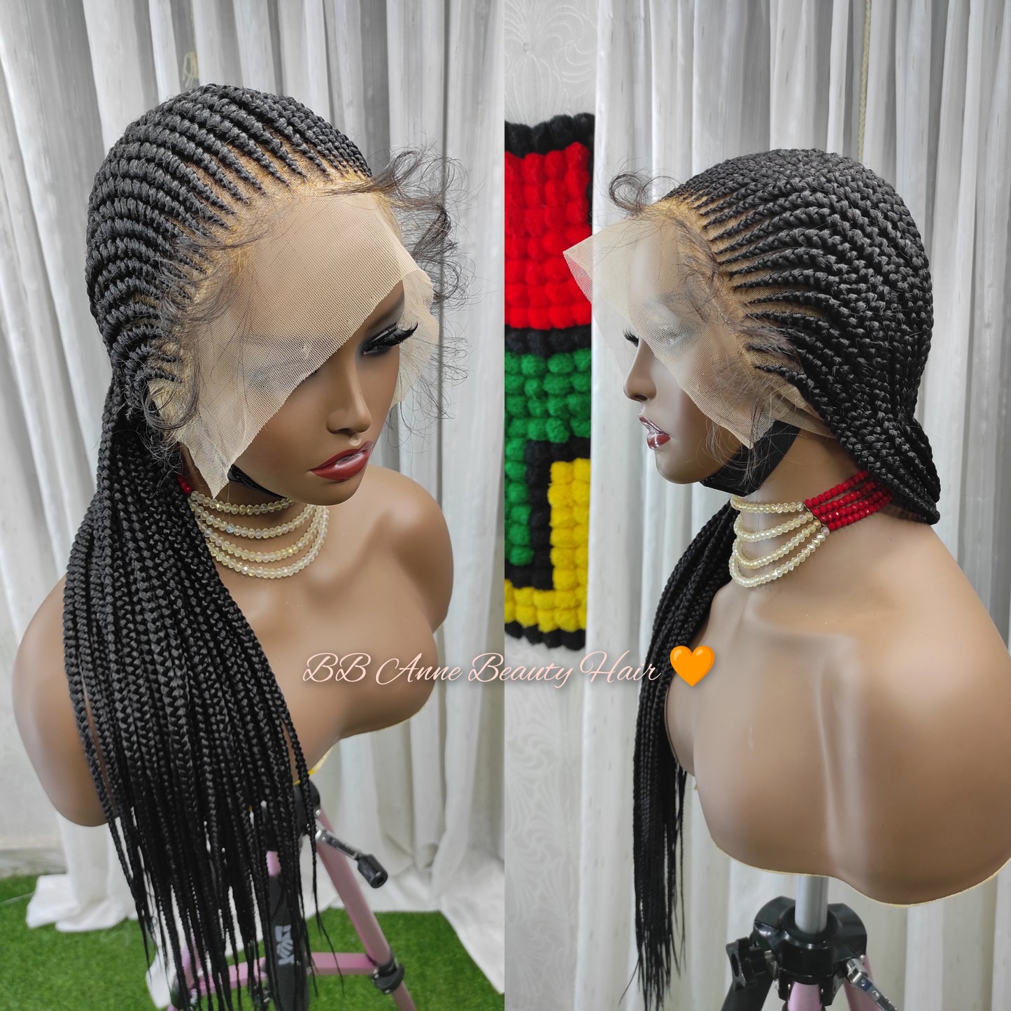 ALL STRAIGHT BACK BRAIDS | Full Lace Unit