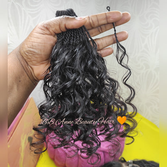 Tresses au crochet BERYL 100 % cheveux humains || Boucles ondulées profondes