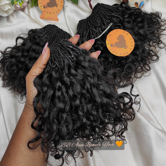 Tresses au crochet AMARA 100 % cheveux humains || Boucles ondulées profondes