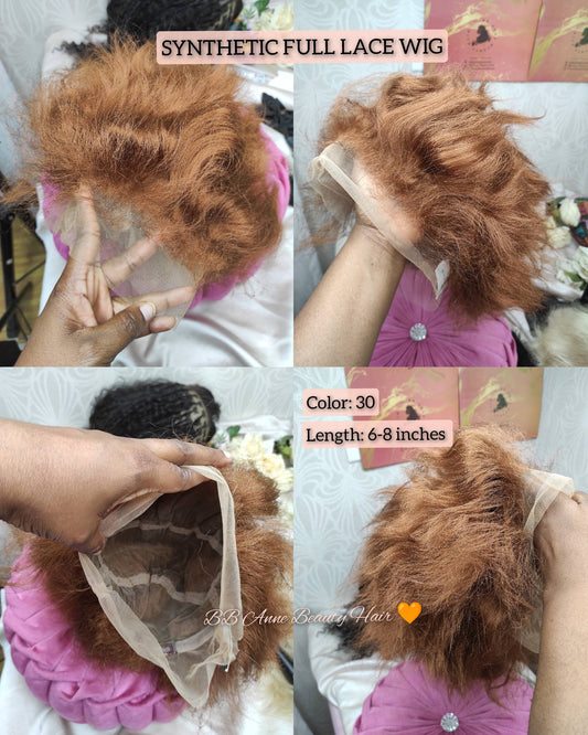 Synthetic Fibre Full Lace Wig For BRAIDERS