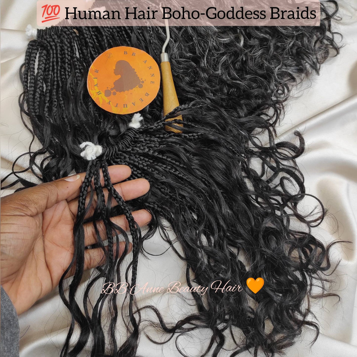 100% HUMAN HAIR BOHO-GODDESS Braids 3X ||Extra Volume || Crochet Braids