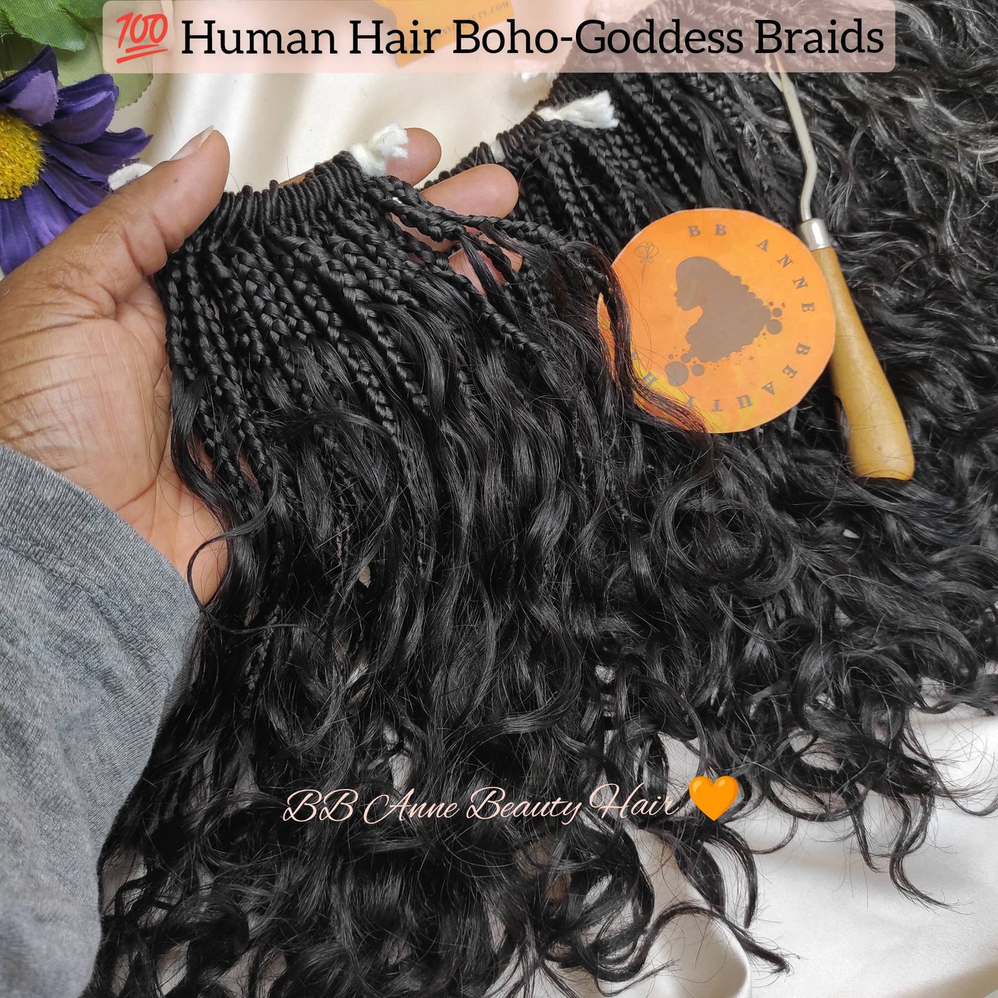 100% HUMAN HAIR BOHO-GODDESS Braids 3X ||Extra Volume || Crochet Braids