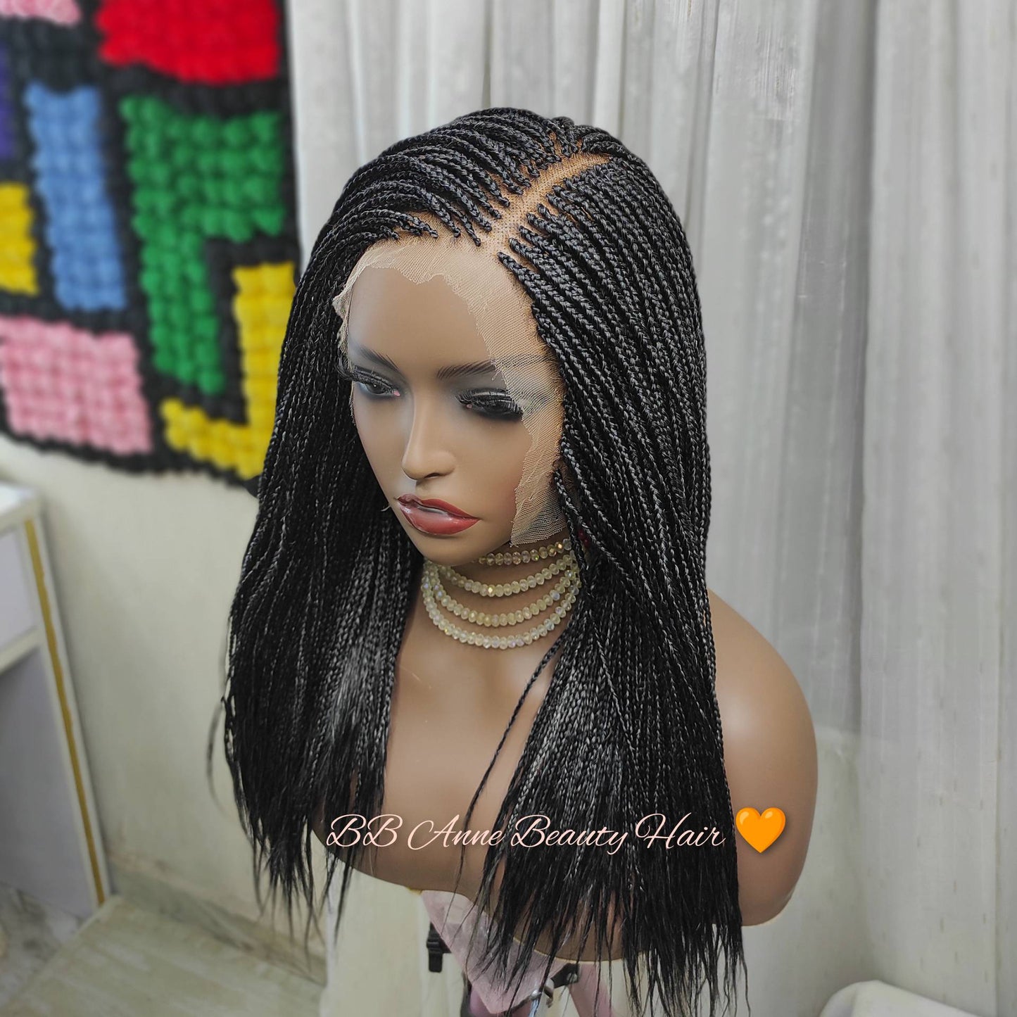 SIDE-PART MICROBRAIDS | 13x6" Lace Frontal | Box Braids