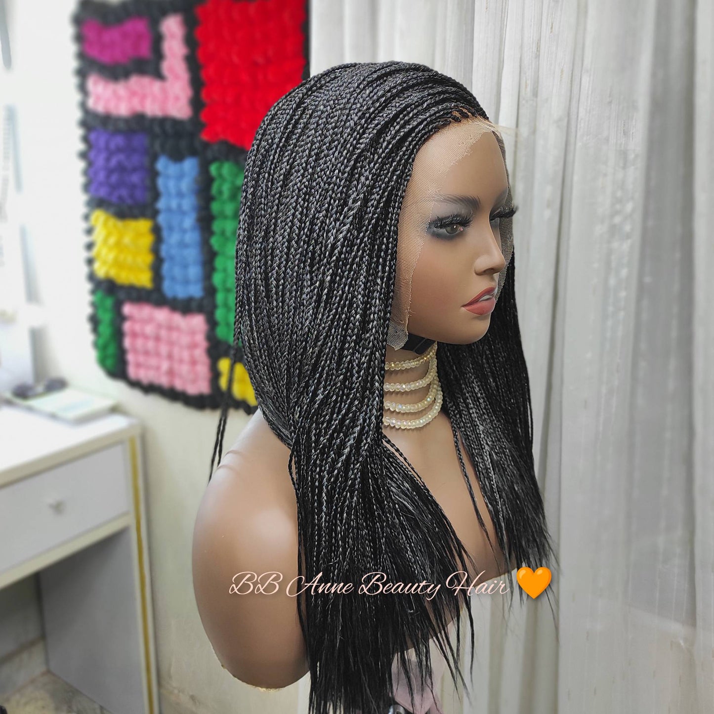 SIDE-PART MICROBRAIDS | 13x6" Lace Frontal | Box Braids