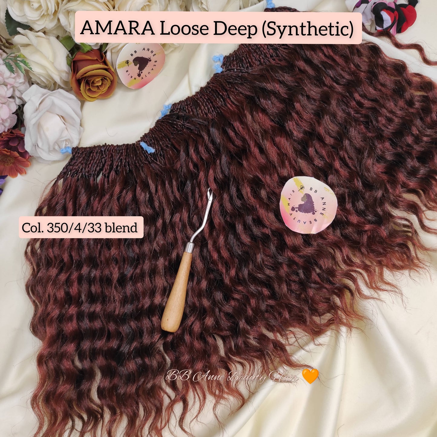 AMARA Loose Deep Curls || Pre-Braided Synthetic Fibre Crochet Braids