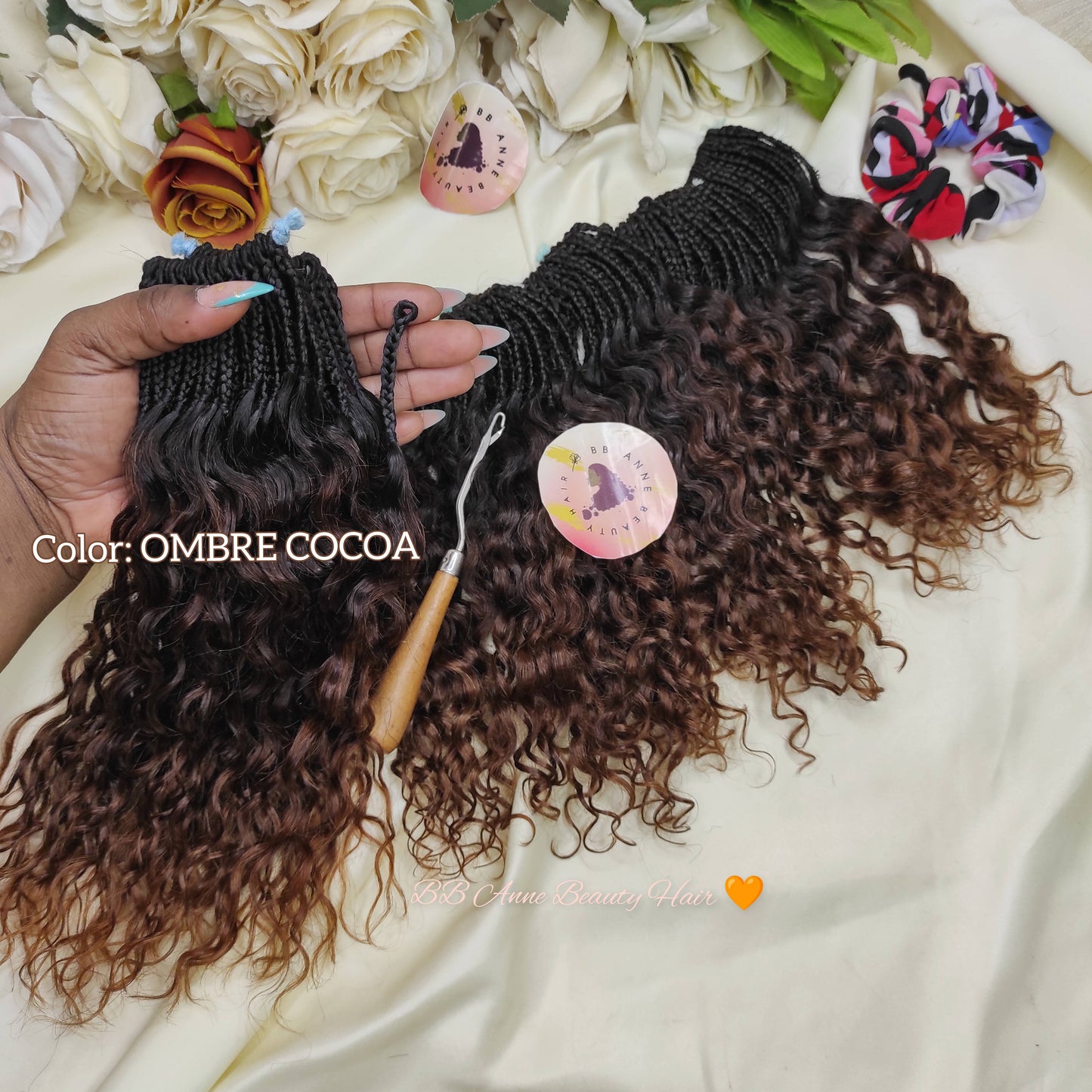 Tresses au crochet AMARA 100 % cheveux humains || Boucles ondulées profondes