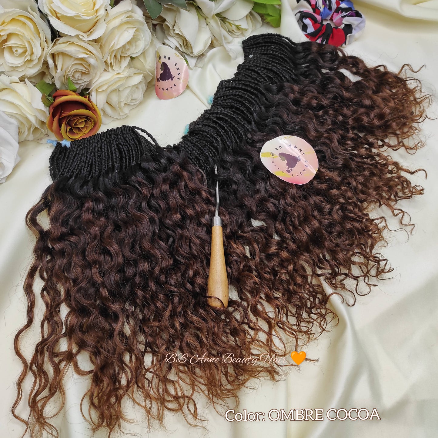 Tresses au crochet AMARA 100 % cheveux humains || Boucles ondulées profondes