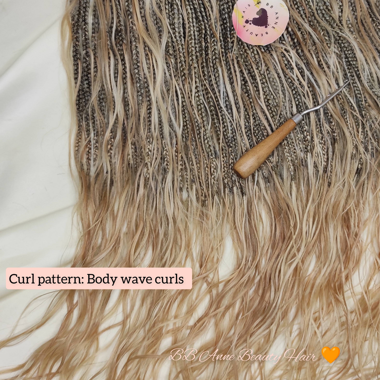 1X BOHO-GODDESS BRAIDS WITH HUMAN HAIR PIXIE WATER CURLS || Light Volume || Crochet