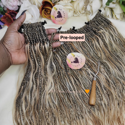 1X BOHO-GODDESS BRAIDS || Light Volume Human Hair Body Wave Curls || Crochet