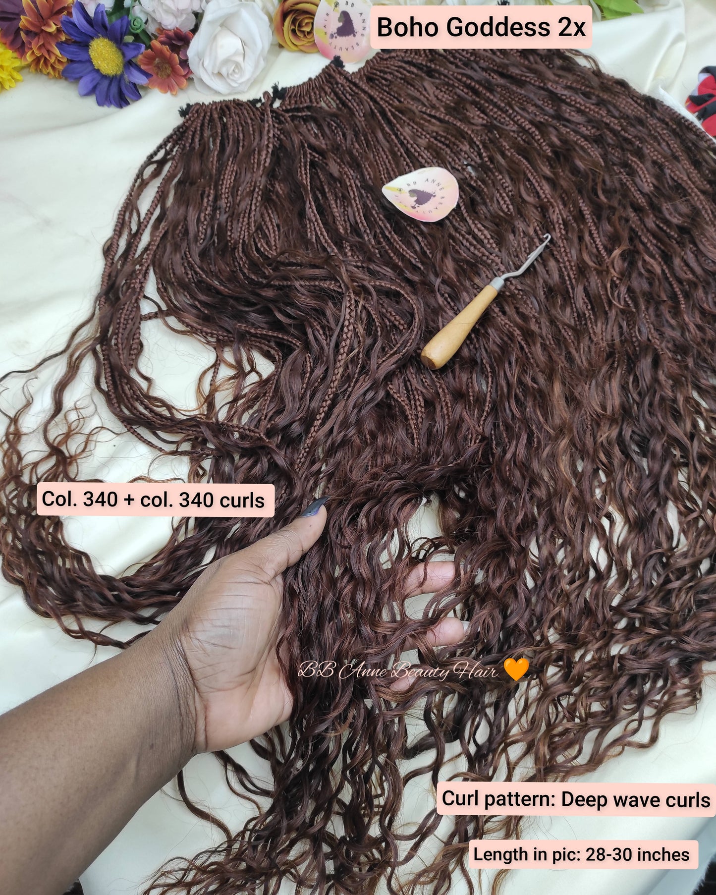 Tresses BOHO-GODDESS || Boucles en cheveux naturels || Tresses au crochet