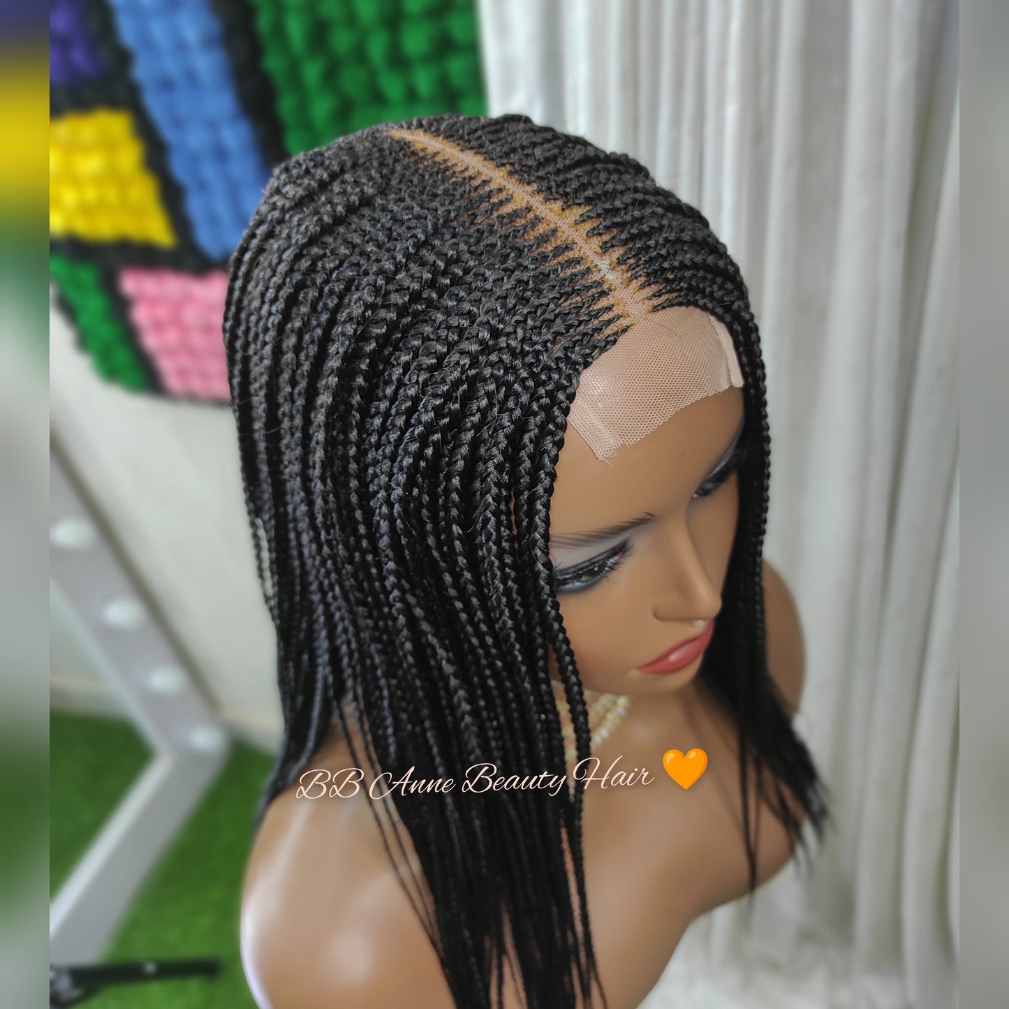 FEED-IN CORNROW FEATHERS | CENTER PART WIG | 2x6" CLOSURE