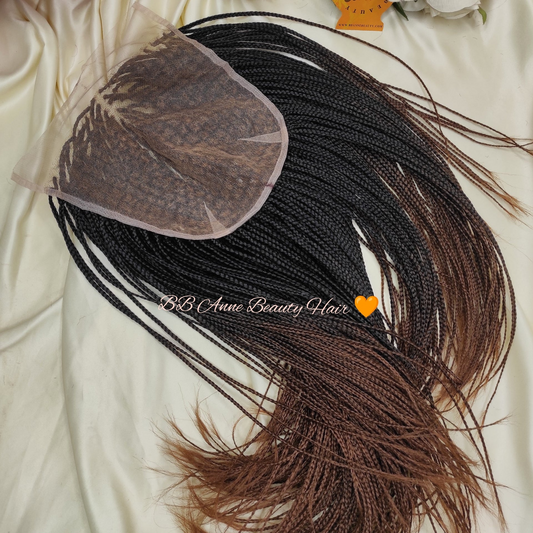 MICRO BOX BRAIDS CLOSURE TOPPER | Box Braids