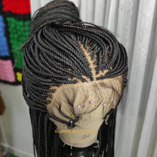 30" MICROBRAIDS | 13x4" Lace Frontal | Ready-to-Ship