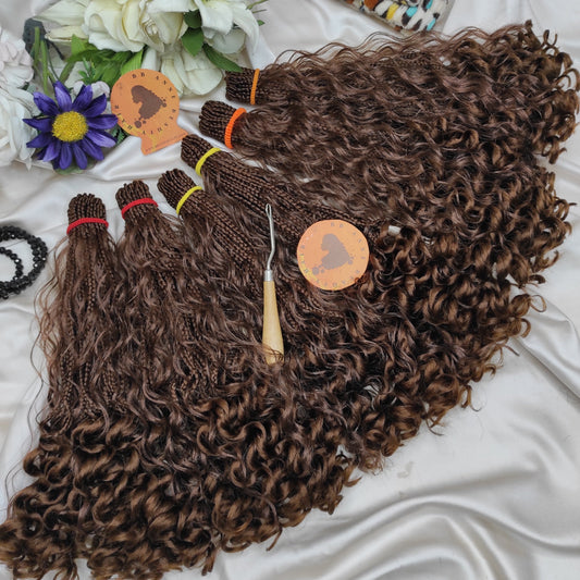 CURLY BOHO TWISTS - (Island Twists With Curled Tips) || SYNTHETIC Curls || Crochet Braids