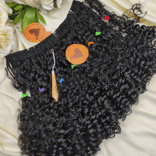 CURLY BOHO || Crochet Braids || 100% Human Hair Curls.