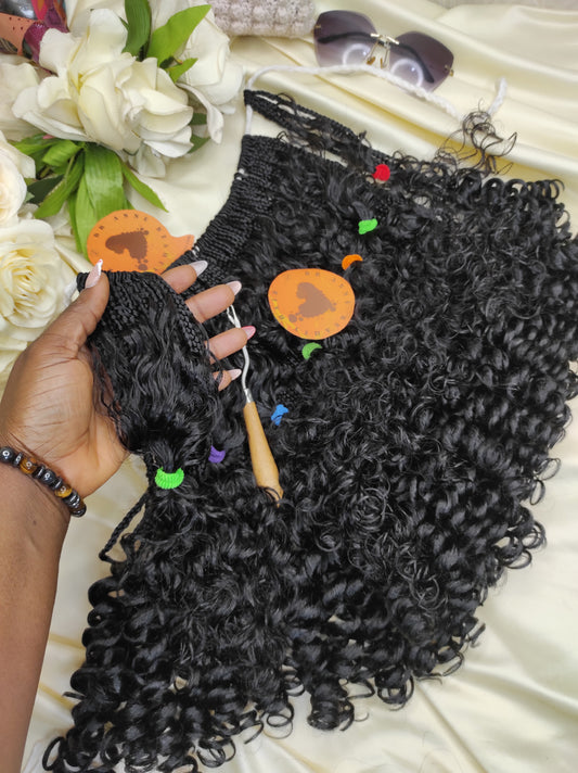 CURLY BOHO Braids|| Human Hair Curls || Crochet Braids