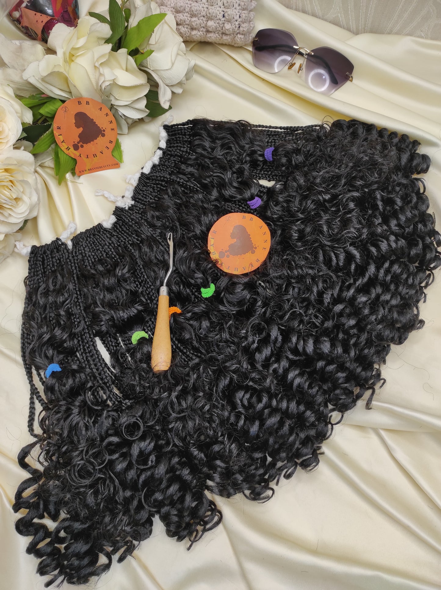 CURLY BOHO || Crochet Braids || 100% Human Hair Curls.