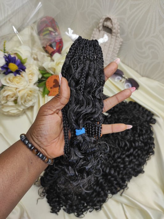 CURLY BOHO || Crochet Braids || 100% Human Hair Curls.