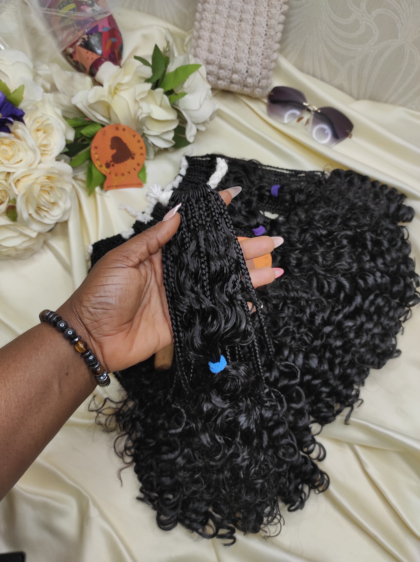 CURLY BOHO || Crochet Braids || 100% Human Hair Curls.